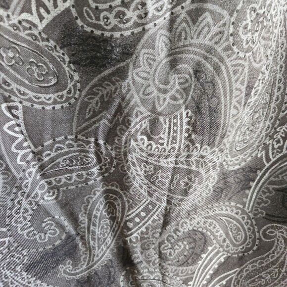 Bice Women's Sz 14 Gray Paisley Maxi Skirt Rayon lined 36in Long - Picture 3 of 12